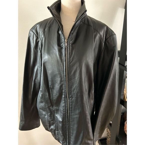 Nine West Jackets & Blazers - Nine West women’s black leather jacket size 1x